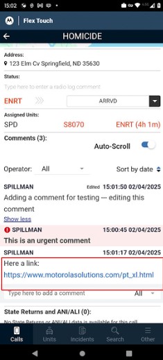 Active URL links