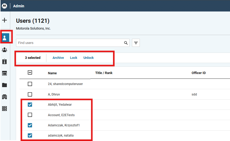 Bulk Actions