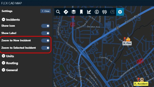automatic zooming in cad map